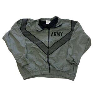 Jacket US Army IPFU Mens Size Large Short Physical Fitness Uniform Unicor Grey